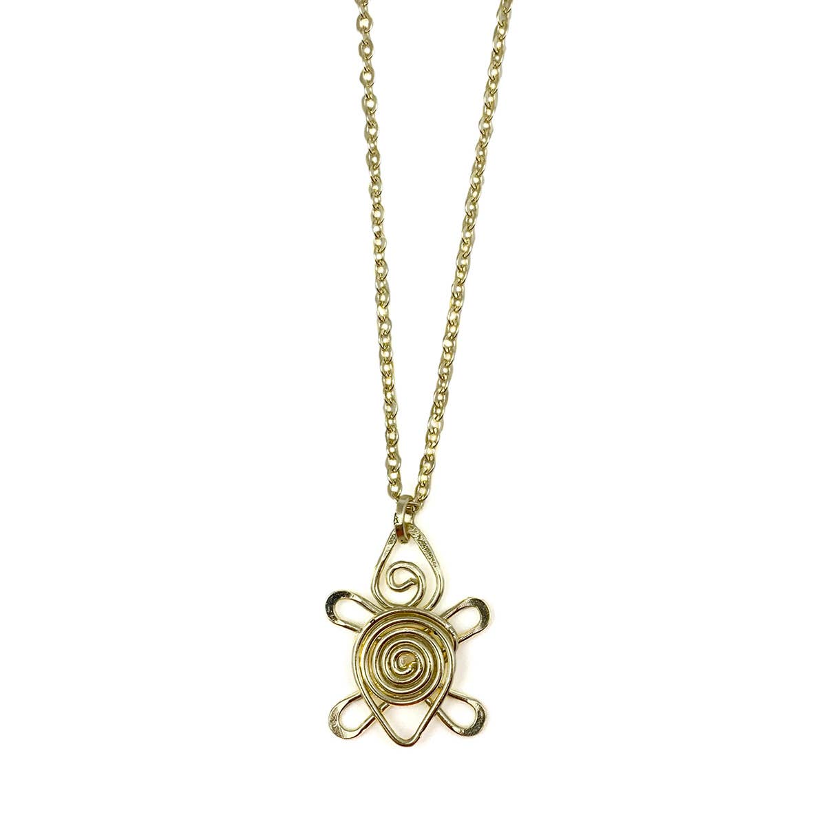 Gold Plated Necklace - Smaller Size Turtle