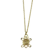 Gold Plated Necklace - Smaller Size Turtle
