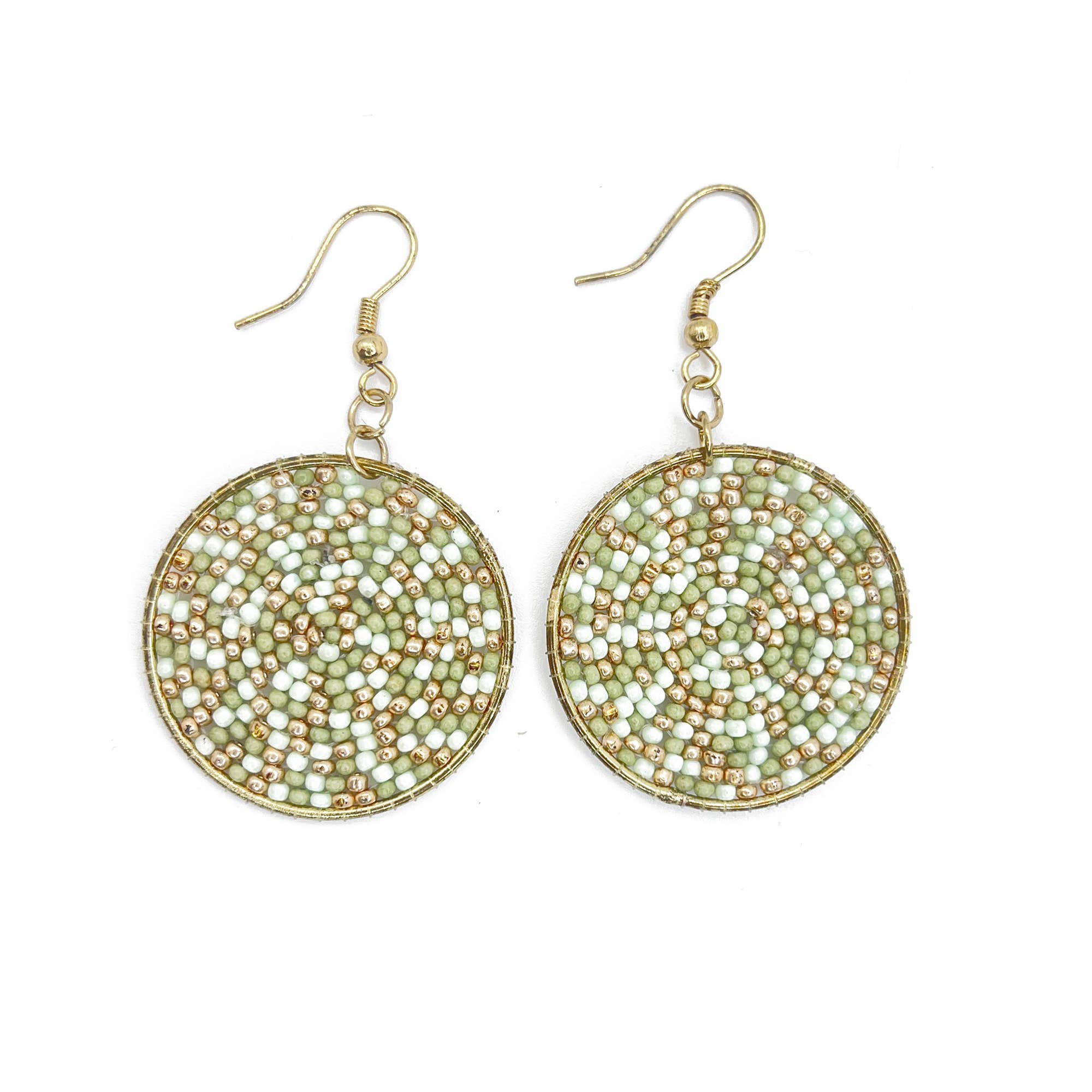 Seed Bead Sprinkle Earrings - Multiple Color Styles