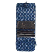 Indigo Palms Folding Travel Kit - Block Printed Cotton