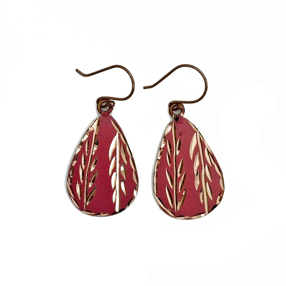 Patina Terracotta Lace Earrings