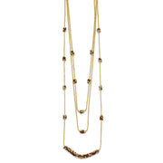 Sachi Coffee & Cream Collection Necklace - 3 Beaded Layers