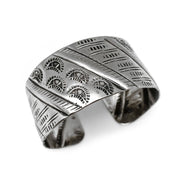 Kashi Mixed Print Diagonal Stripes Embossed Bracelet