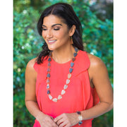 Omala Natural Beige Collection Necklace - Long Triangles