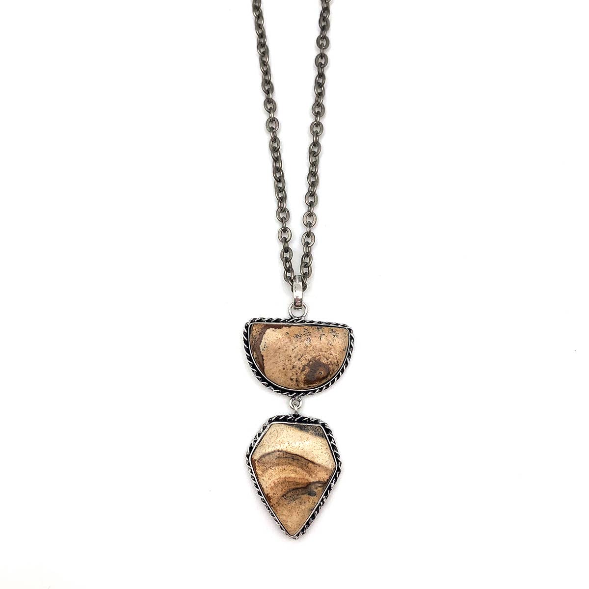 Handcrafted Semiprecious Stone Necklace - Picture Jasper