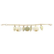 Sachi Calming Sage Collection Bracelet - Sphere, Leaf Charms