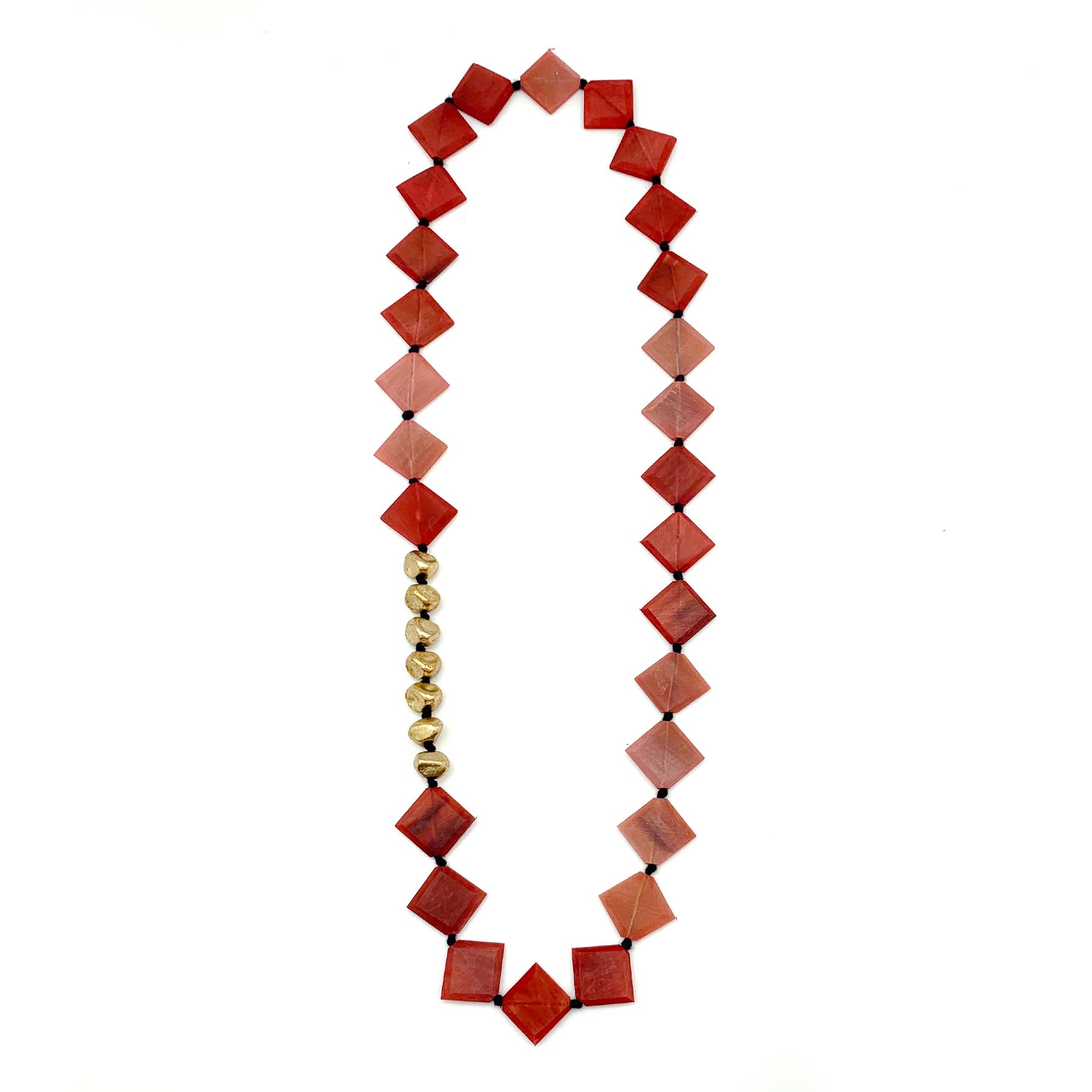 Omala Rosy Cheeks Collection Necklace - Squares/Metal