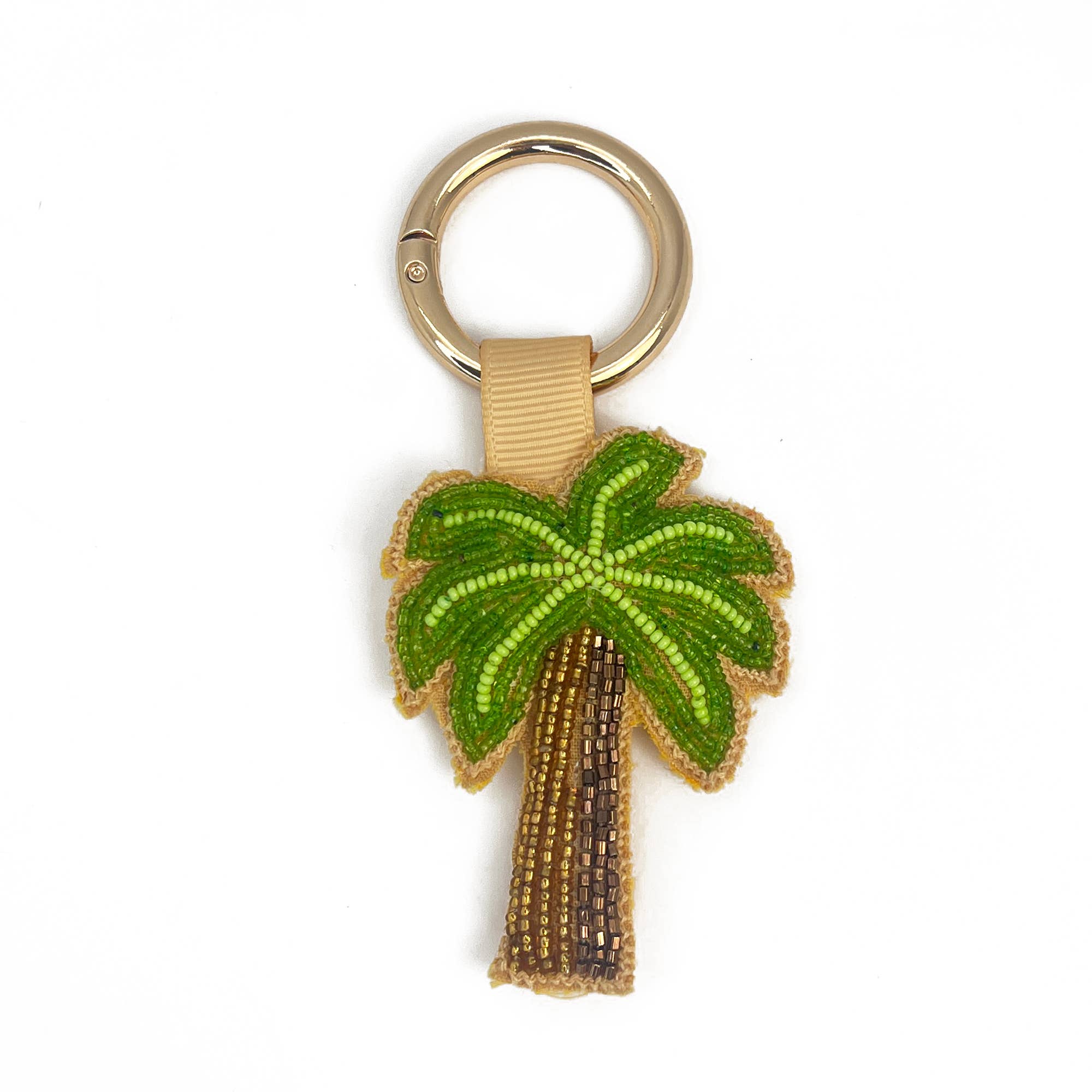 Seed Bead Pine Tree Key Ring
