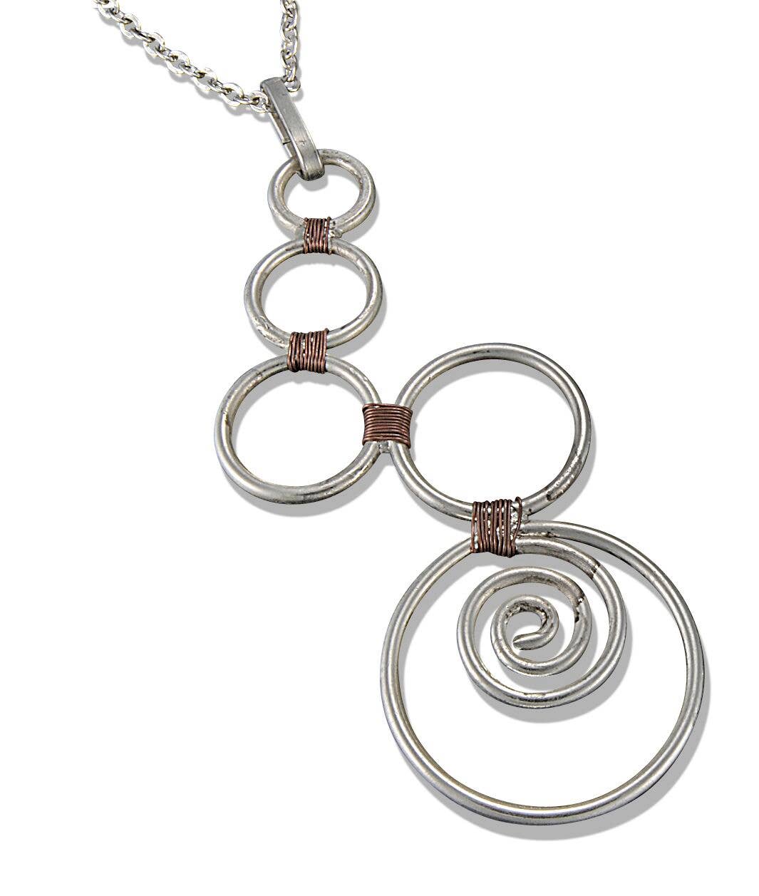 Banjara Spiral Pendant Long Necklace