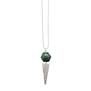 Akriti Silver and Medium Faceted Ruby Ziosite Necklace
