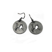 Pewter Earrings - Owl on Branch