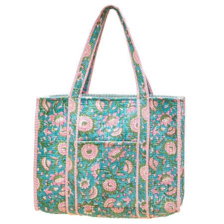 Block Printed Quilted Bags