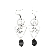 Banjara Onyx Triangle Earrings