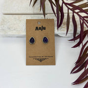Kashi Semiprecious Stone Post Earrings - Amethyst