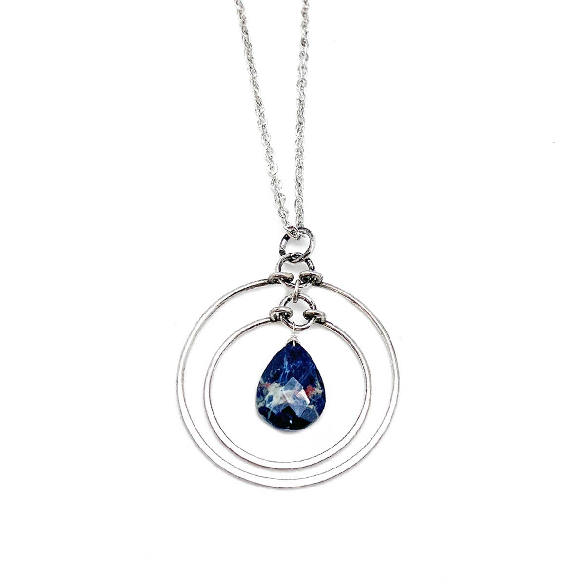 Banjara Collection Necklace - Silver Rings and Sodalite – Anju Jewelry ...