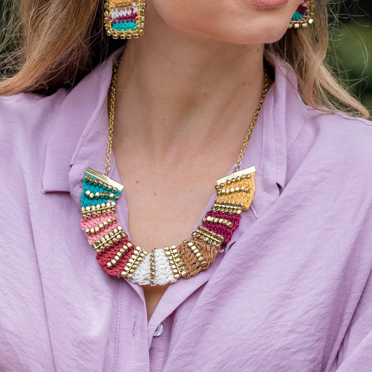 Sachi Warp & Weft Collection Necklace - Collar Necklace