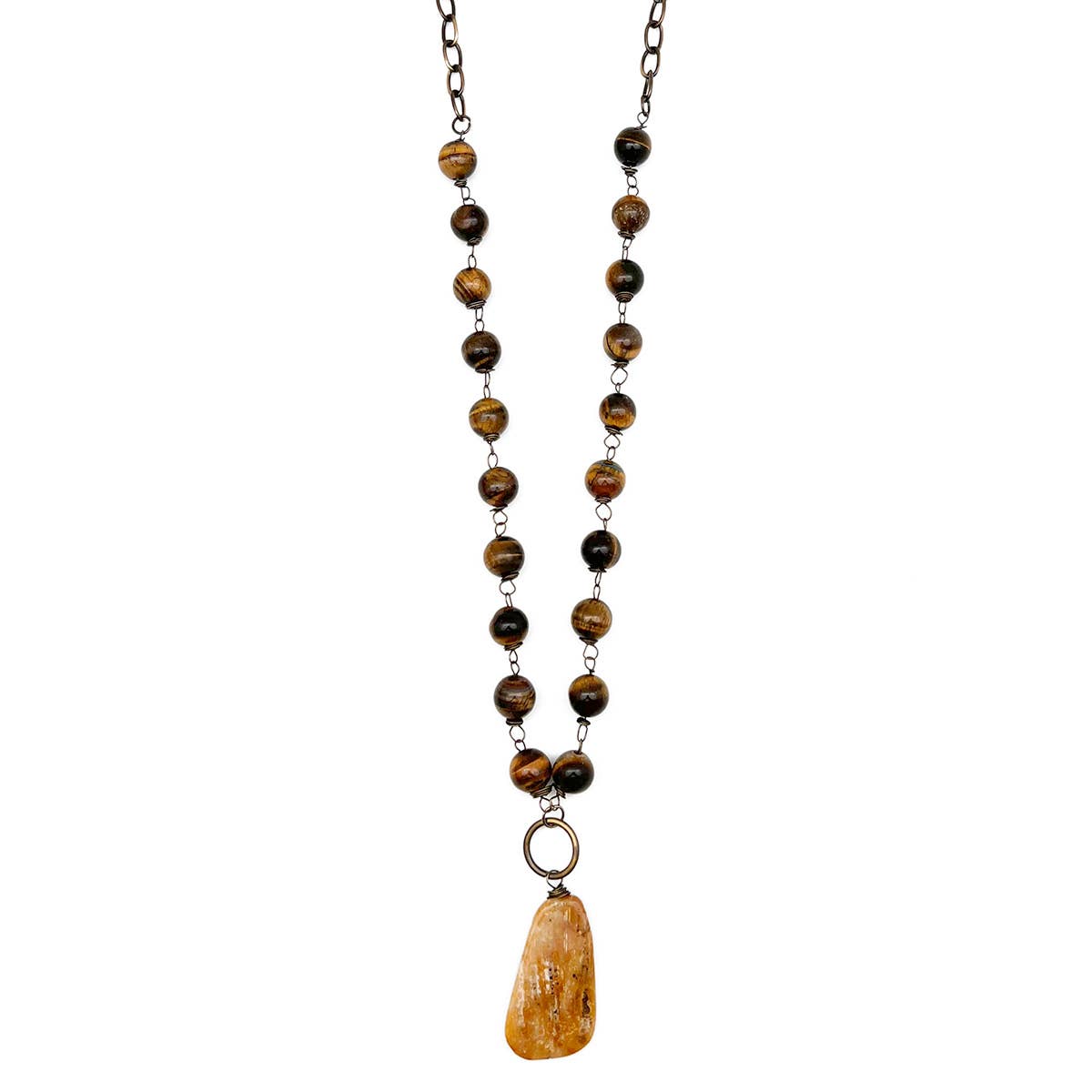 Banjara Semi-Precious Stone Necklace - Tigereye