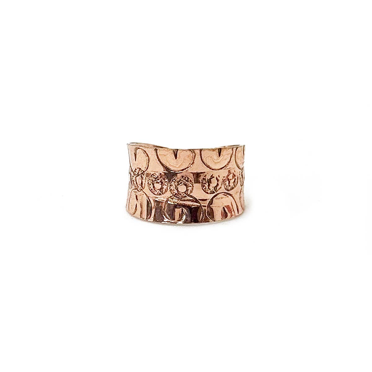 Handcrafted Copper Scallop Ring