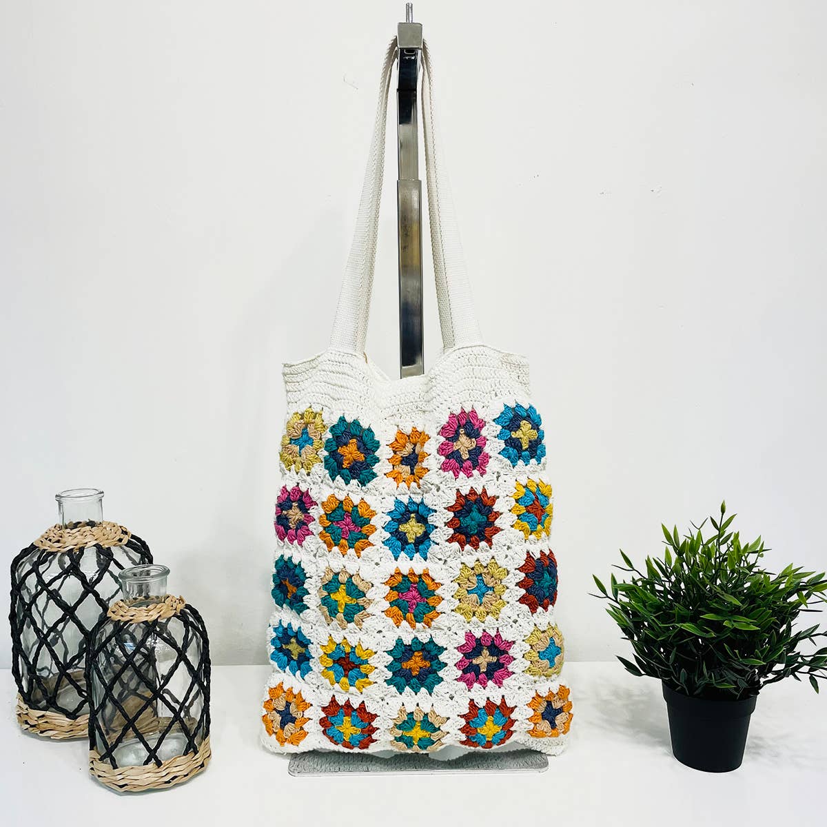 Laya Cotton Crochet Tote Bags