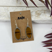 Handcrafted Kashi Semiprecious Stone Earrings - Tigereye