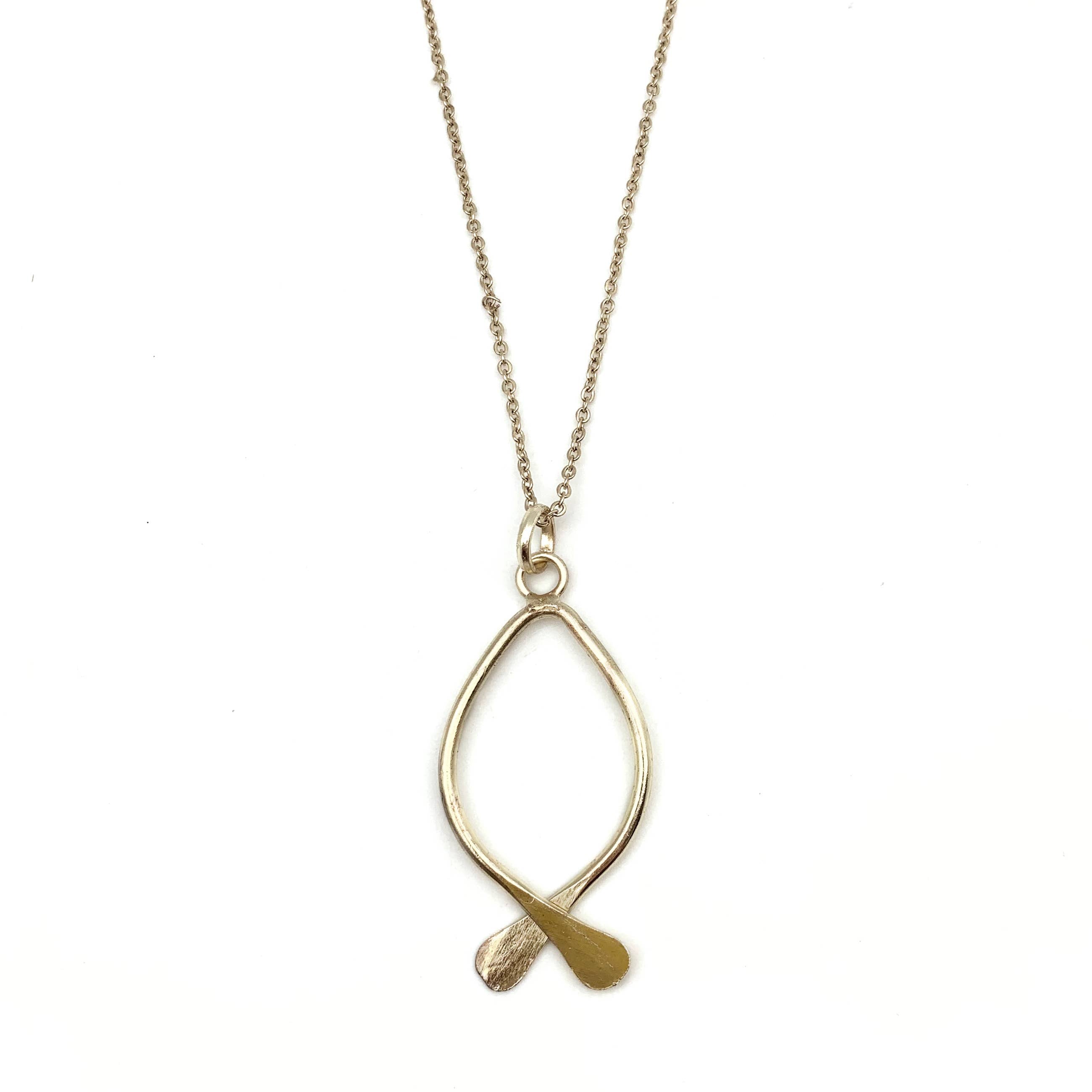 Gold Plated Pendant Necklace - Fish