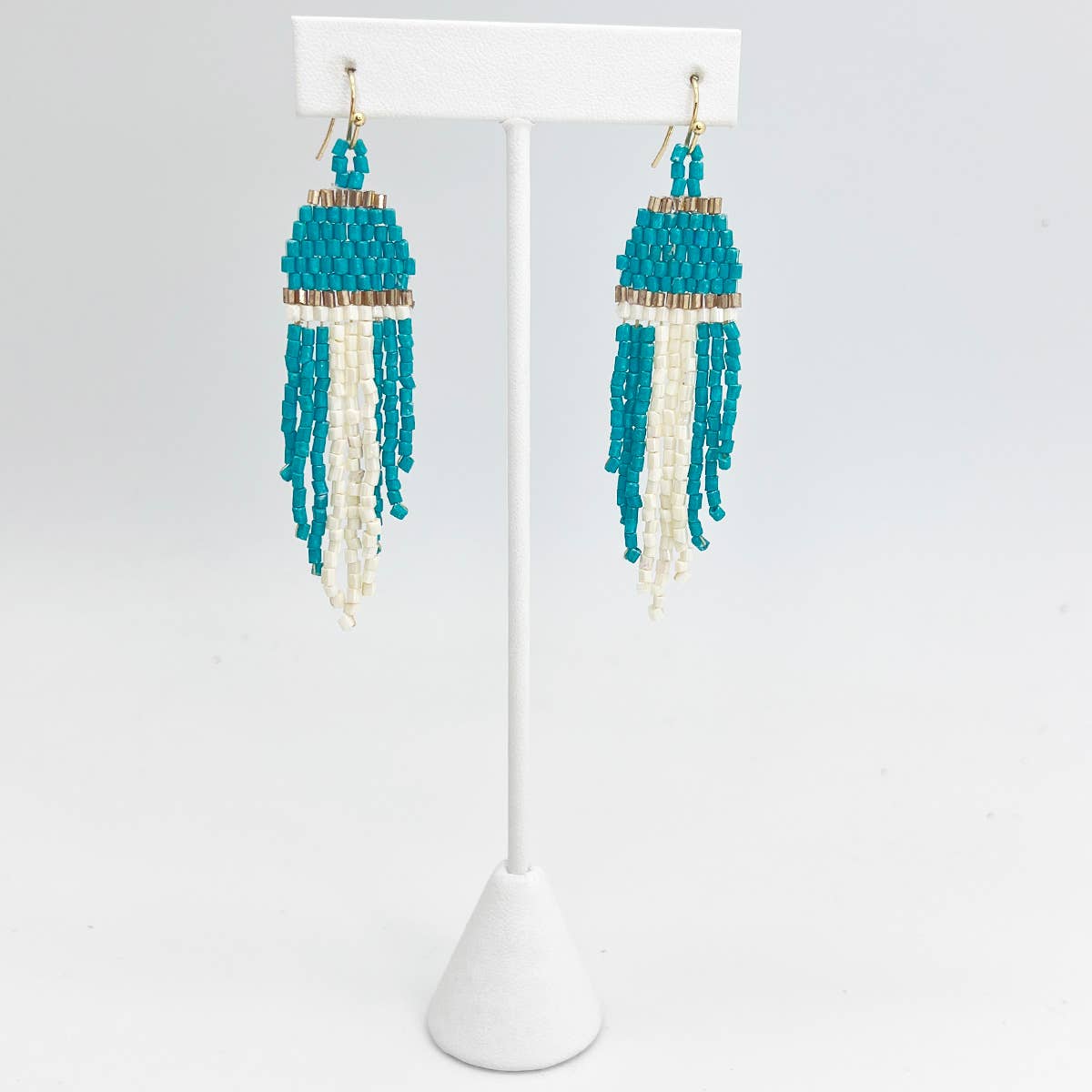 Seed Bead Waterfall Earrings - Multiple Color Styles