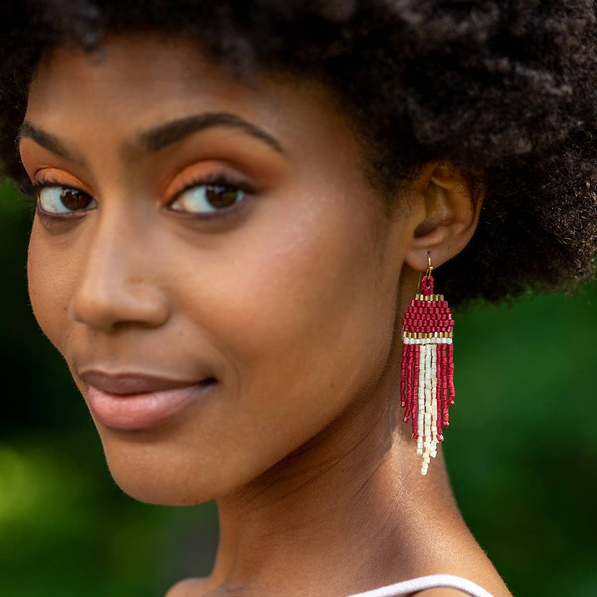 Seed Bead Waterfall Earrings - Multiple Color Styles