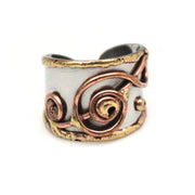 Mixed Metal Cuff Ring