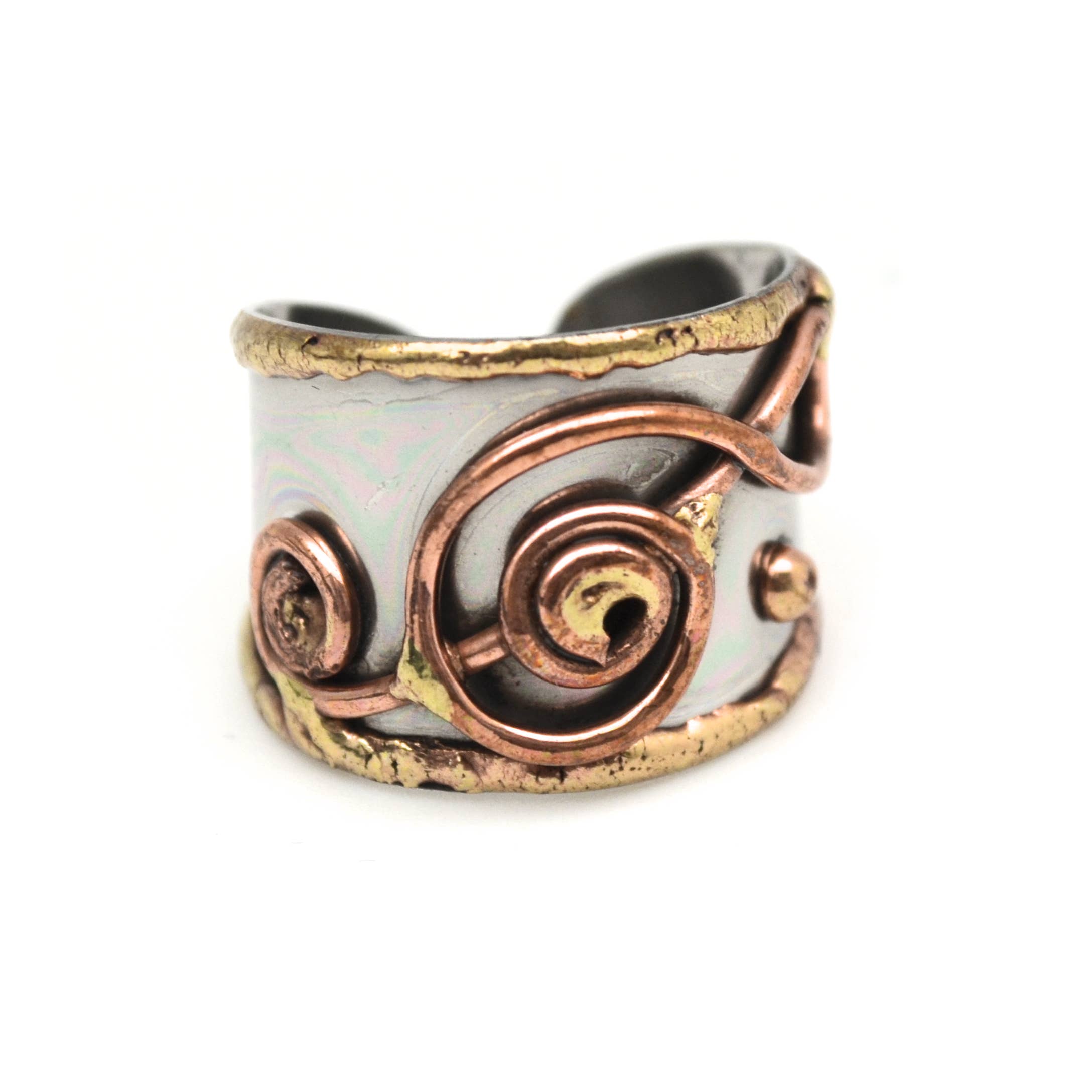 Mixed Metal Cuff Ring