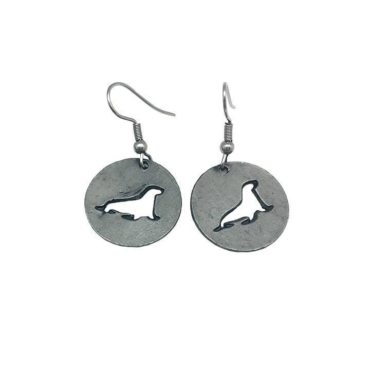 Pewter Earrings - Seal