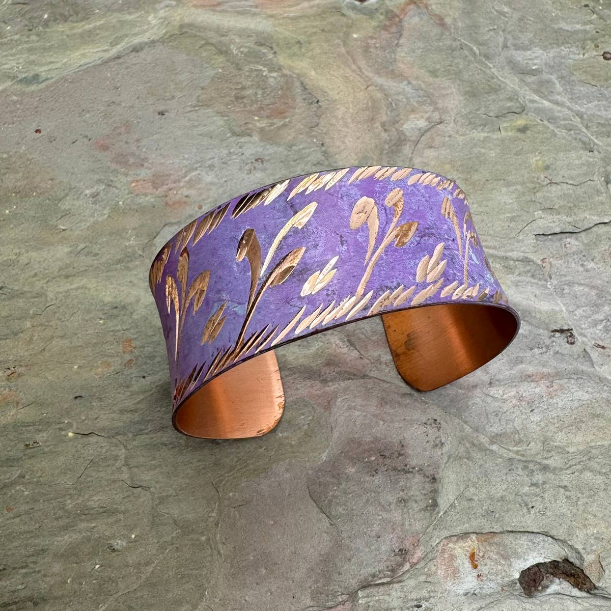 Patina Periwinkle Bloom Cuff
