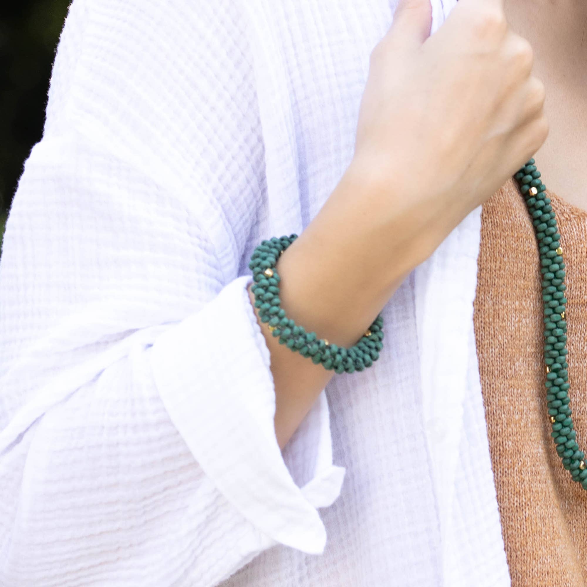 Sachi Chromatic Hues Rope Bracelet  - Green