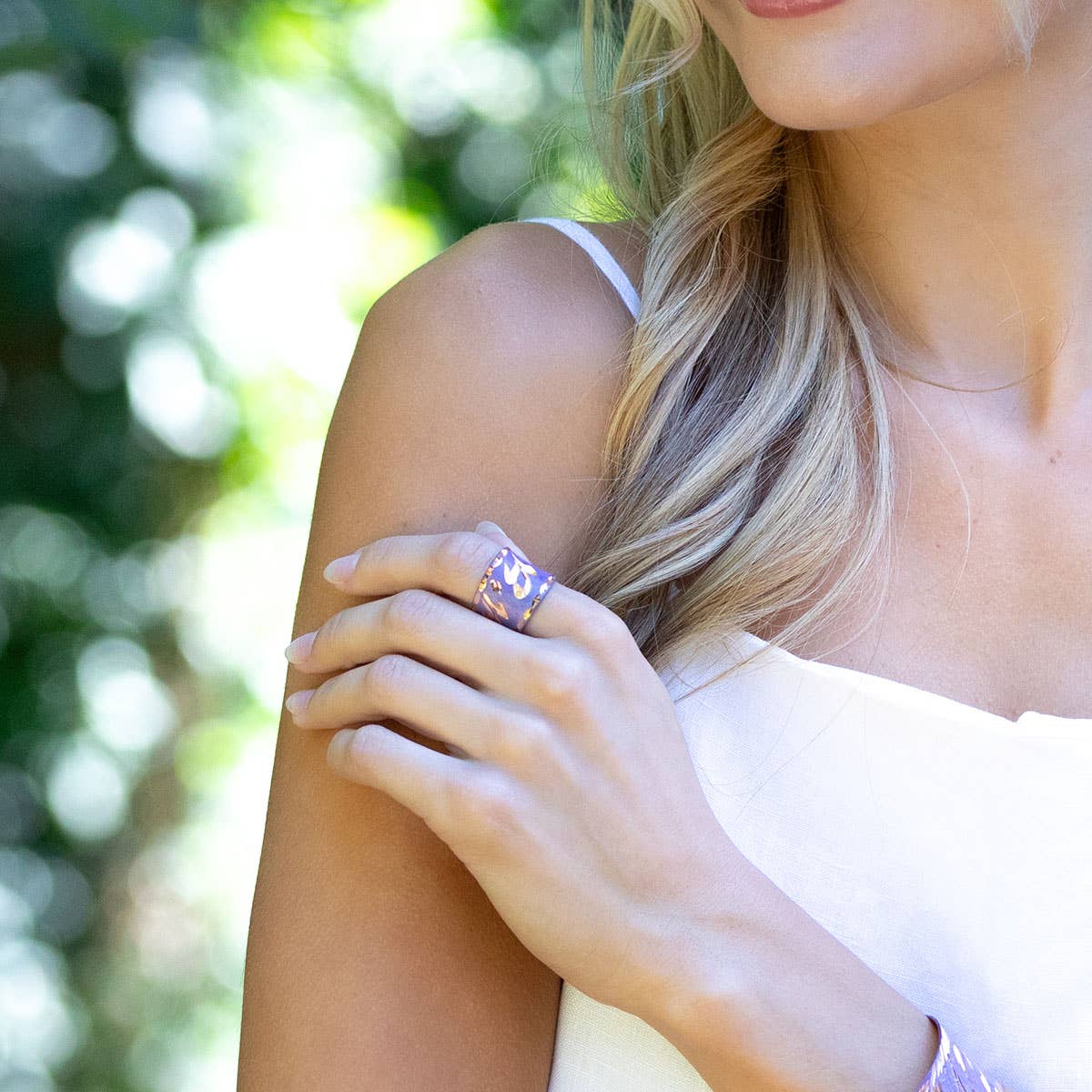 Patina Periwinkle Bloom Ring