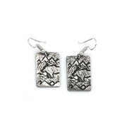 Pewter Earrings - Bear with Mountains