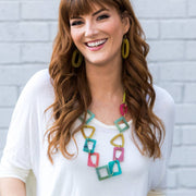 Omala Pleasing Pastels Collection Necklace - Open Triangles