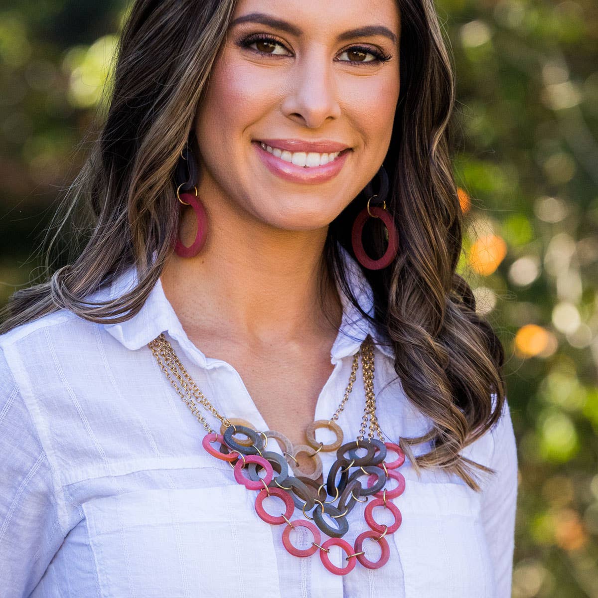 Omala Rosy Cheeks Collection - Layered Rings Necklace