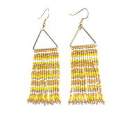 Seed Bead Color Waterfall Earrings - Multiple Color Styles