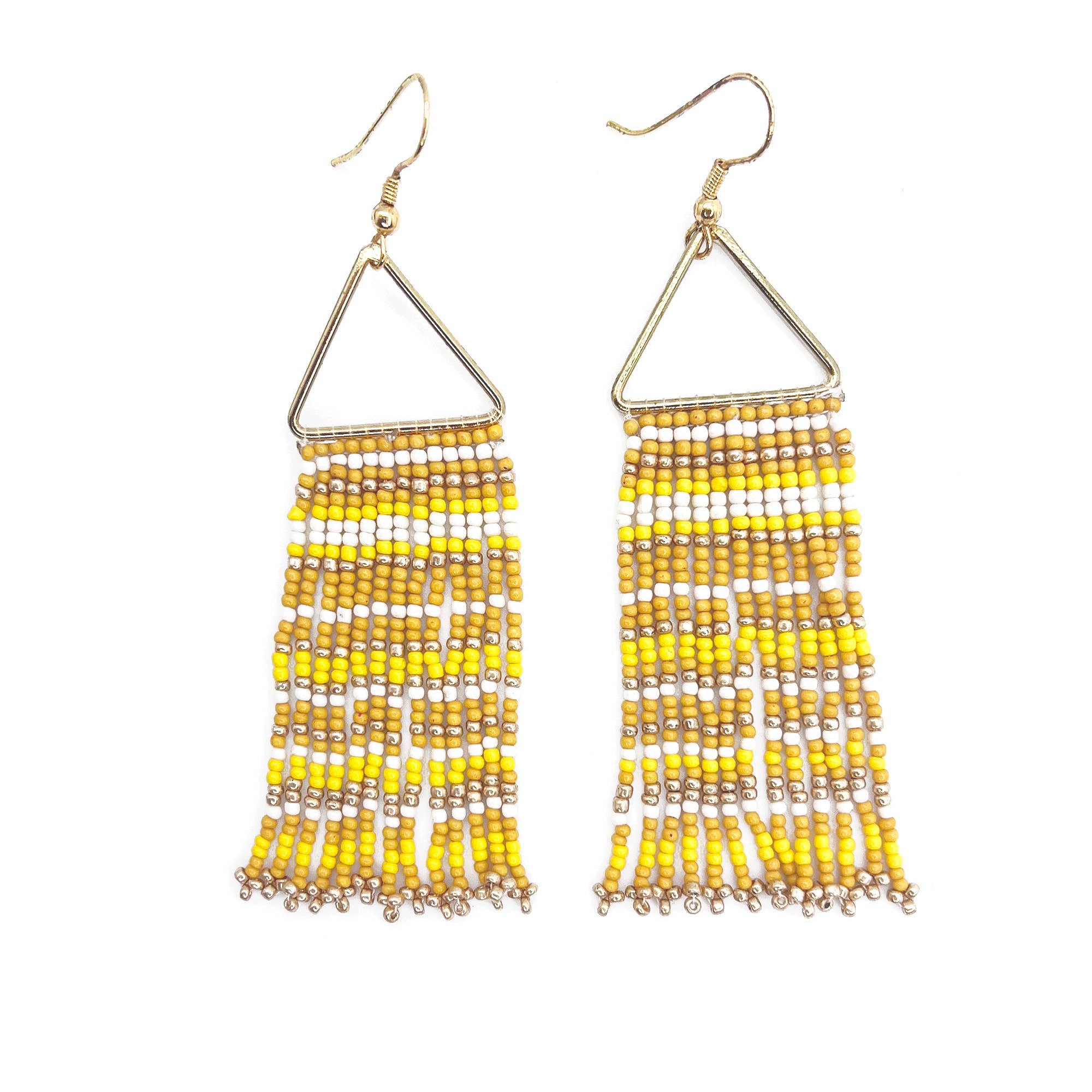 Seed Bead Color Waterfall Earrings - Multiple Color Styles