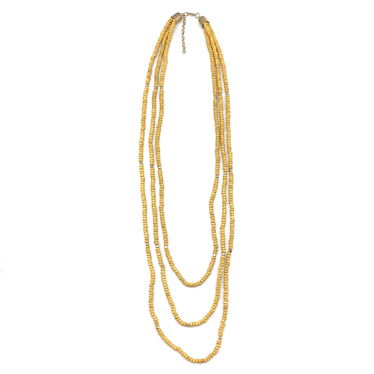 Sachi Chromatic Hues - Yellow Long Multi-Strand Necklace