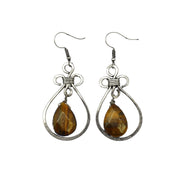 Banjara Tiger's Eye Curled Teardrop Earrings