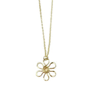 Gold Plated Necklace - Smaller Size Daisy