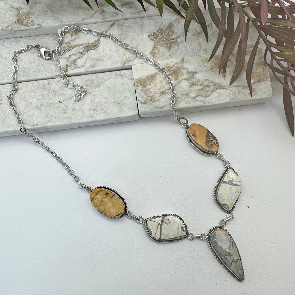Handcrafted Semiprecious Stone Necklace - Maligano Jasper