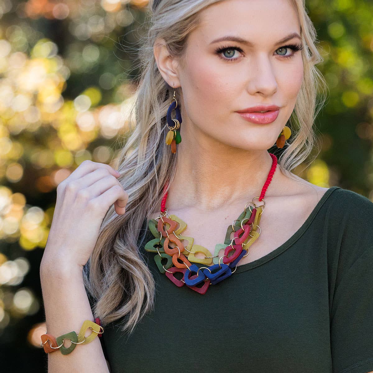 Omala Rainbow Collection Necklace - Abstract Layer