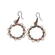 Banjara Flower Wire Wrap Earrings