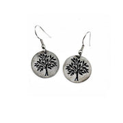 Pewter Earrings - Tree of Life Cutout
