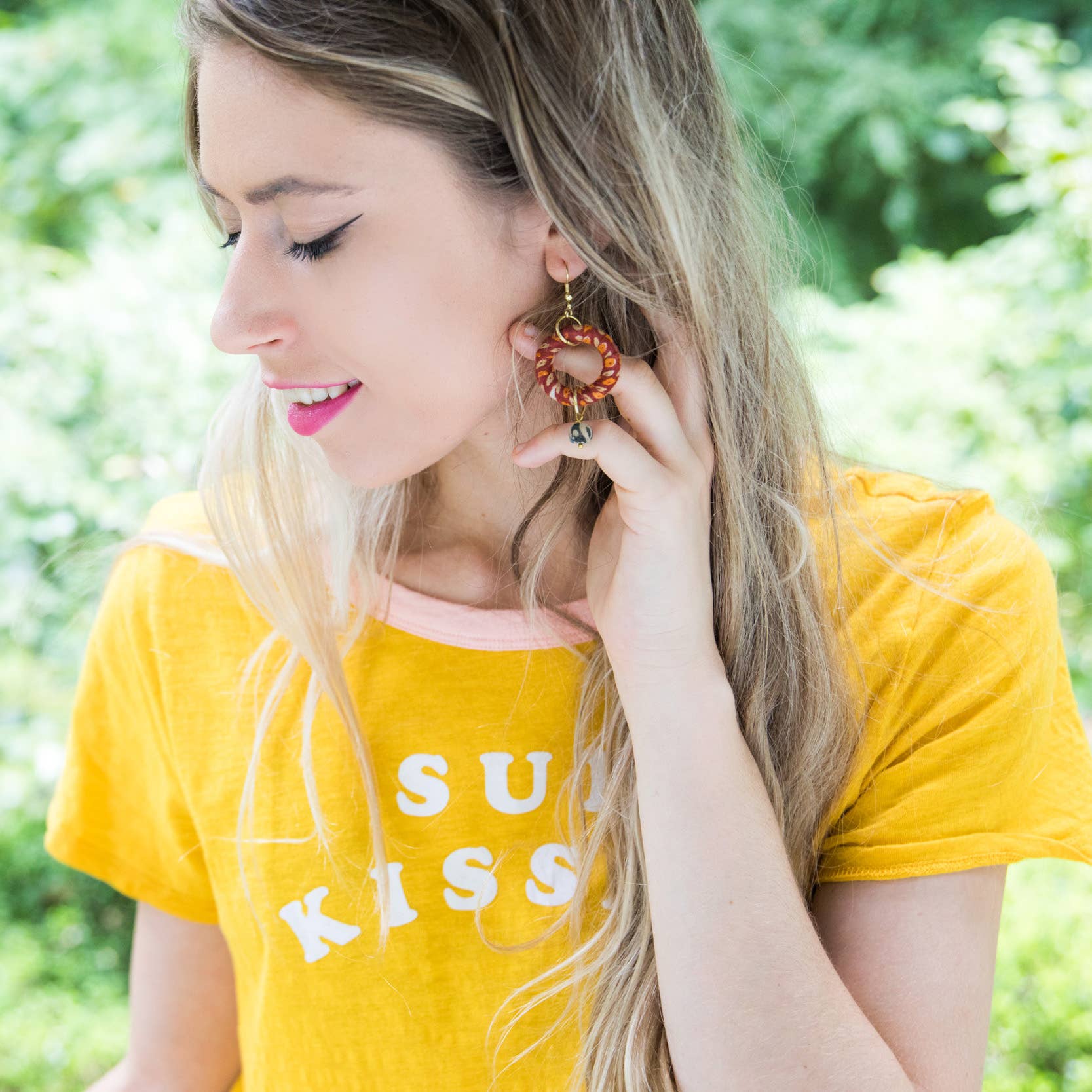 Aasha Wrapped Ring and Bead Earrings