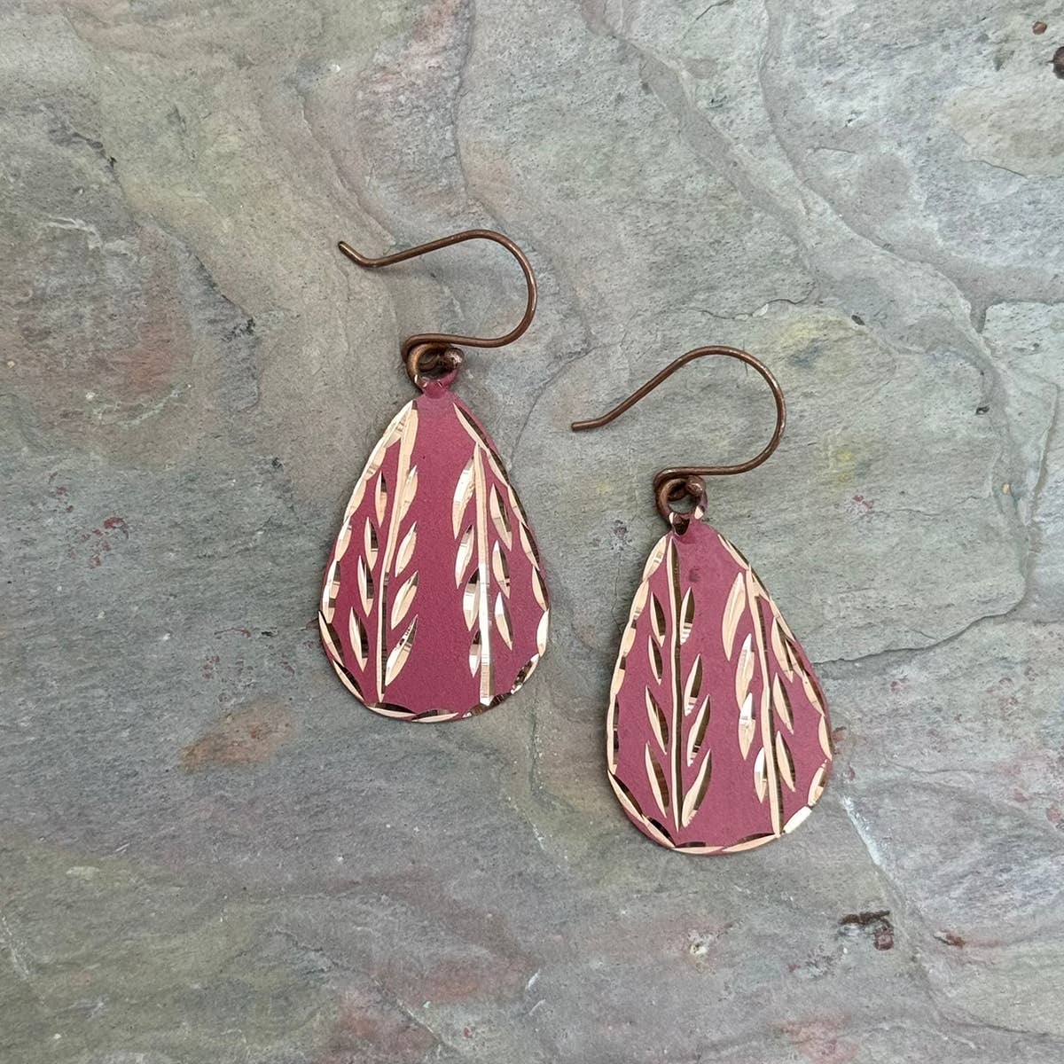 Patina Terracotta Lace Earrings