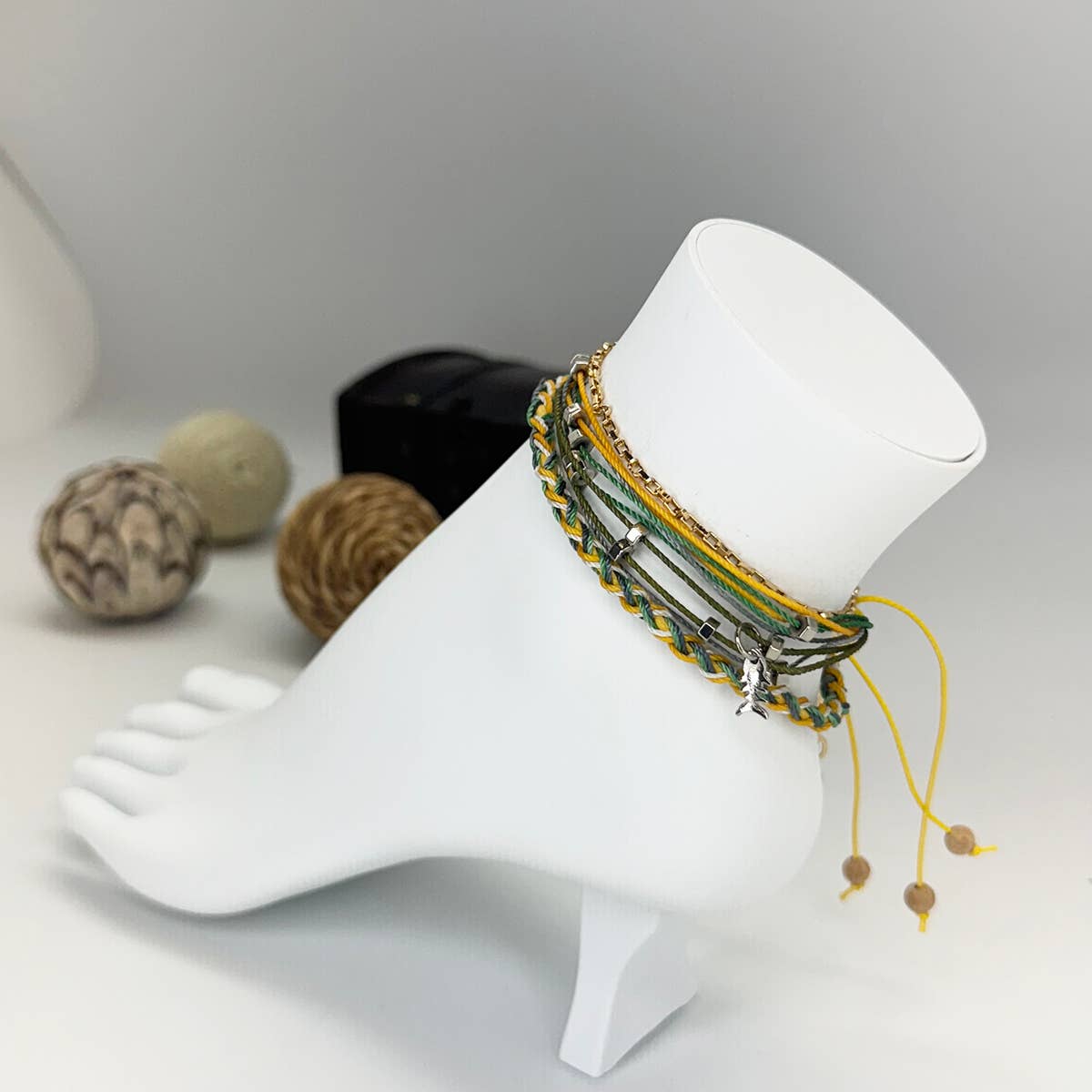 Weave & Wander Sunlit Reef Trio Anklet