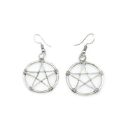 Banjara Wire Wrapped Star Silver Earrings