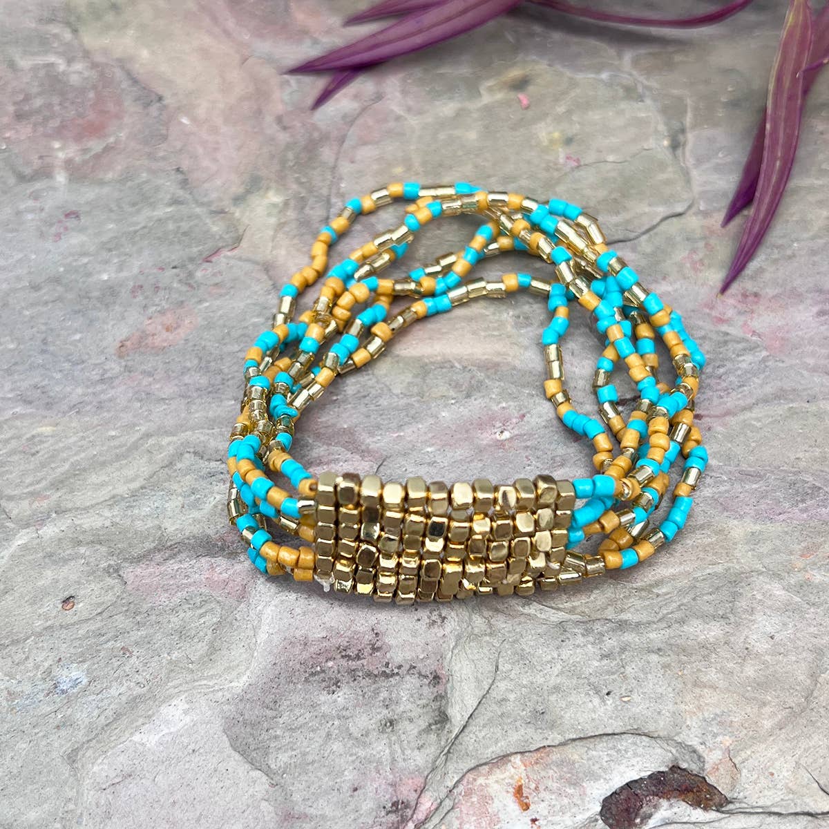 Seed Bead Stretch Statement Bracelets- Multiple Color Styles